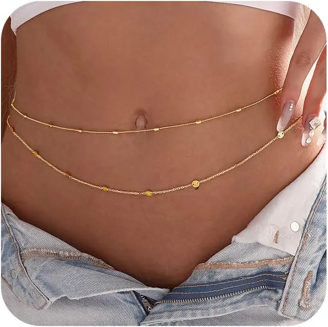 Body Jewelry Gold Plated - Vrouwen Waterdichte Body Chain 18K Vergulde