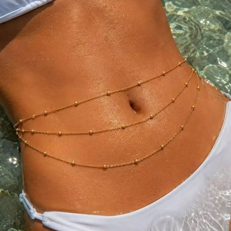Body Jewelry Gold Plated - IngeSight.Z Mode Boho Sexy Multi-Layer Beaded