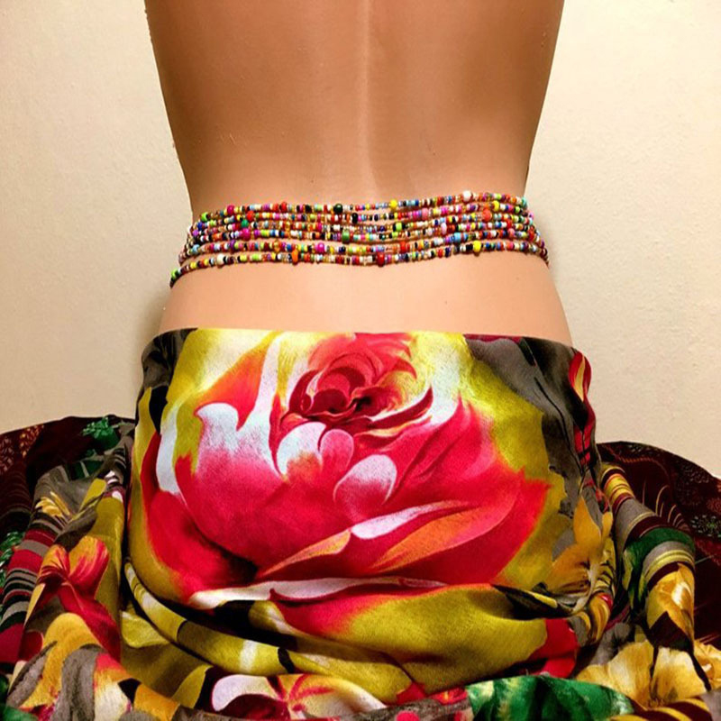 Body Jewelry Chain - Vrouwen Gelaagde Kralen Buik Ketting Boho
