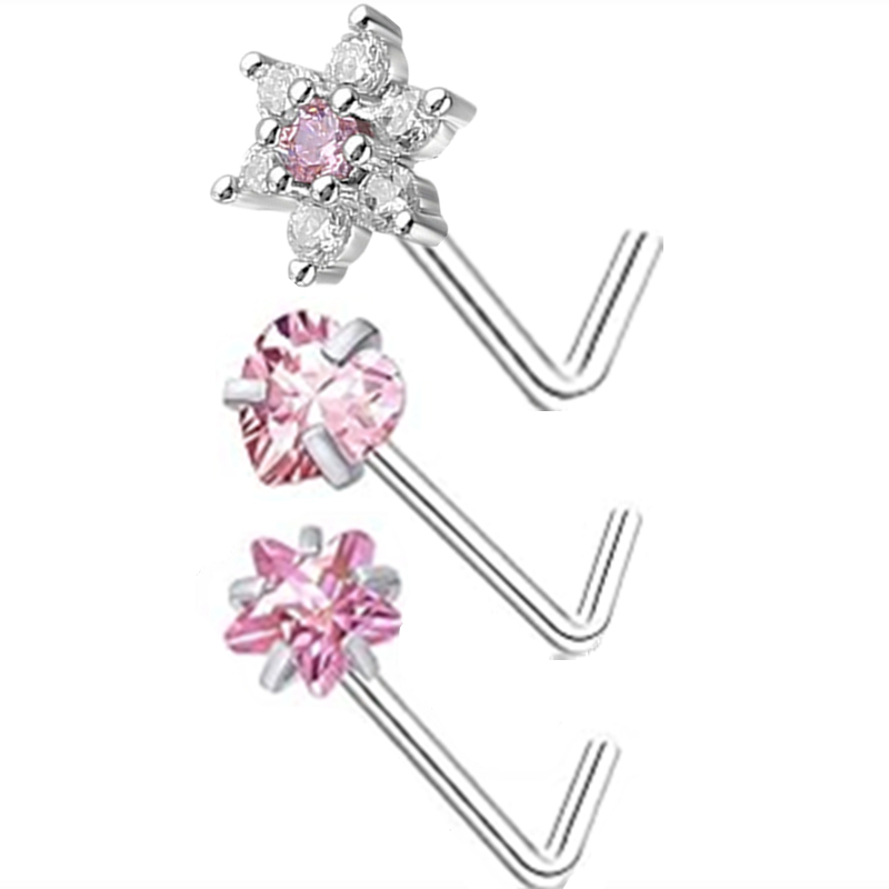 3PC Rvs Bloem Neus Piercing St - Body Jewelry Indian recensie en prijs