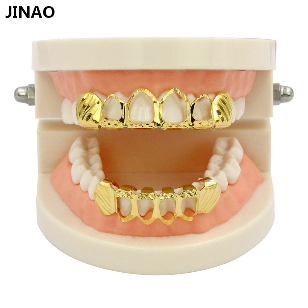 Jinao Nieuwe Fit D-Cut Grillz  - Body Jewelry Gold Plated recensie en prijs
