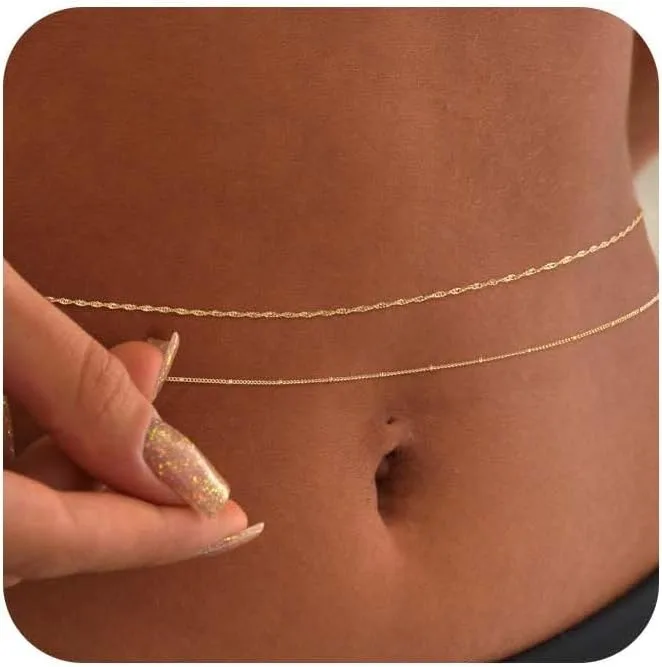 14k Vergulde 26-33Inch Verstel - Body Jewelry Chain recensie en prijs