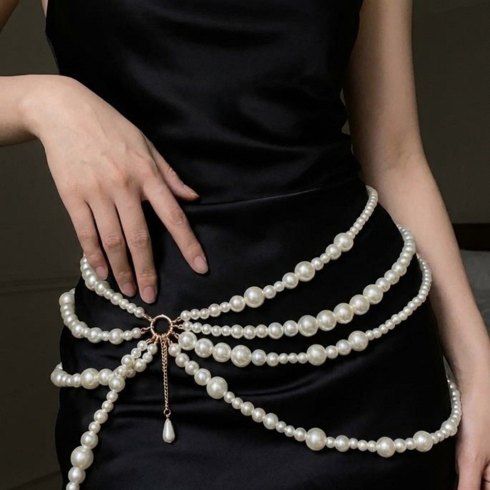 Unieke Gouden Parel Taillekett - Body Jewelry Y2K recensie en prijs